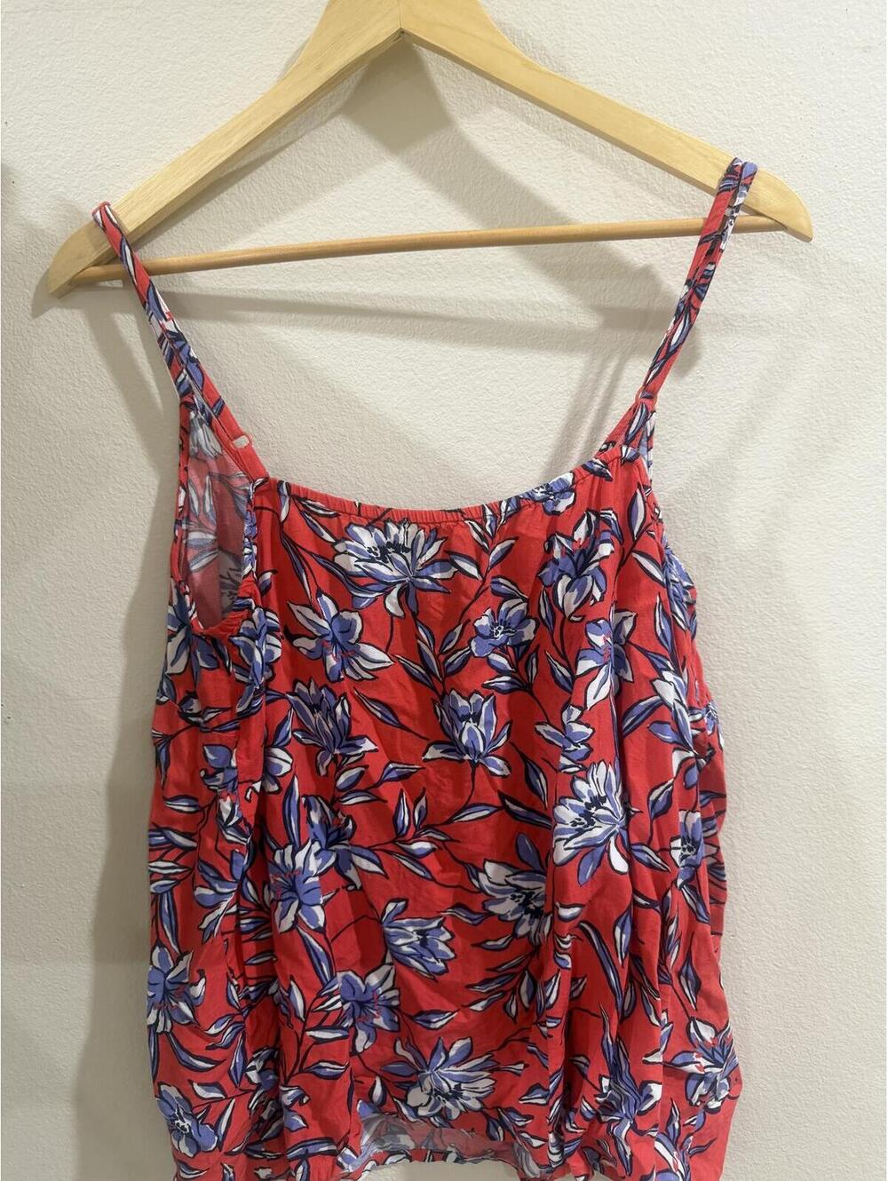 y2k Long tall Sally Red floral Summer tank top